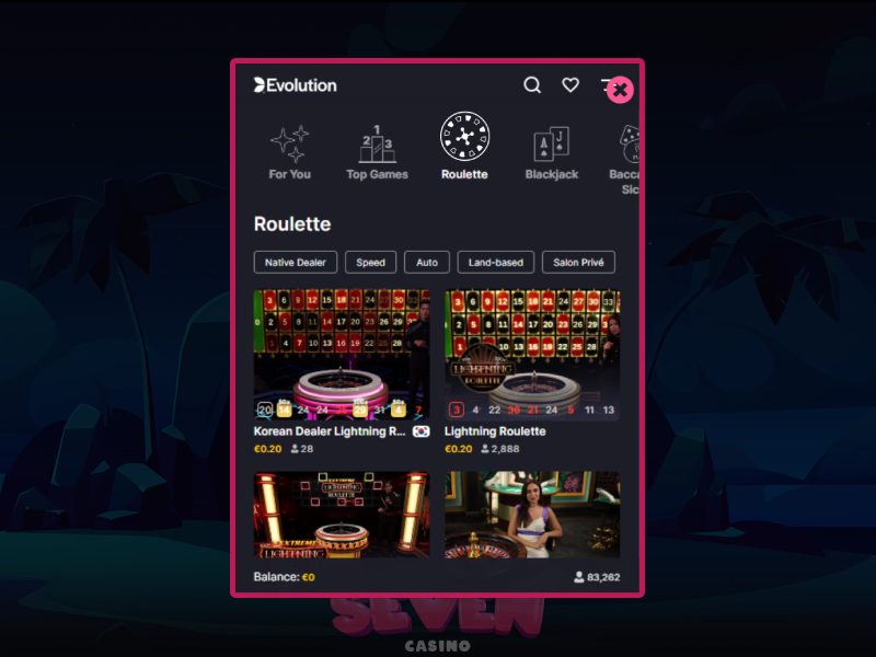 Avantages de la version mobile de Seven Casino