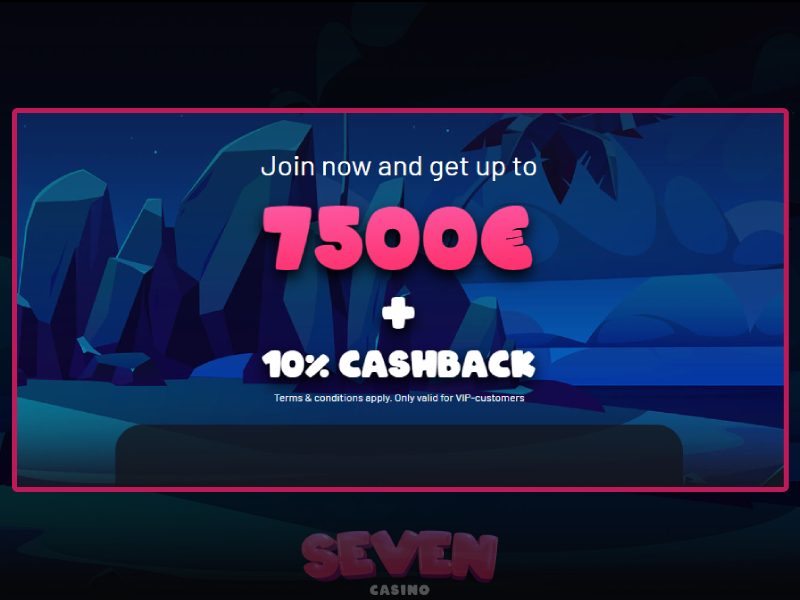 Welcome bonus and other promotions at Seven Casino